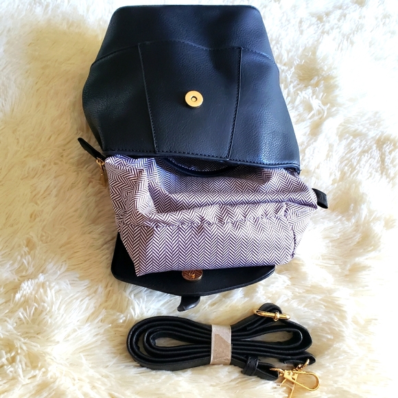 Isabella BACKPACK/SHOULDER vegan leather NWOT - Picture 3 of 9